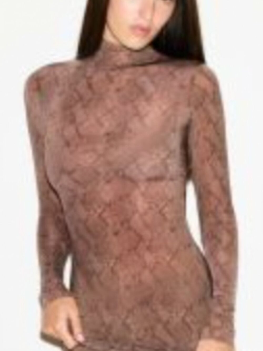 SKIMS Sheer Snake Print Tunic Mesh